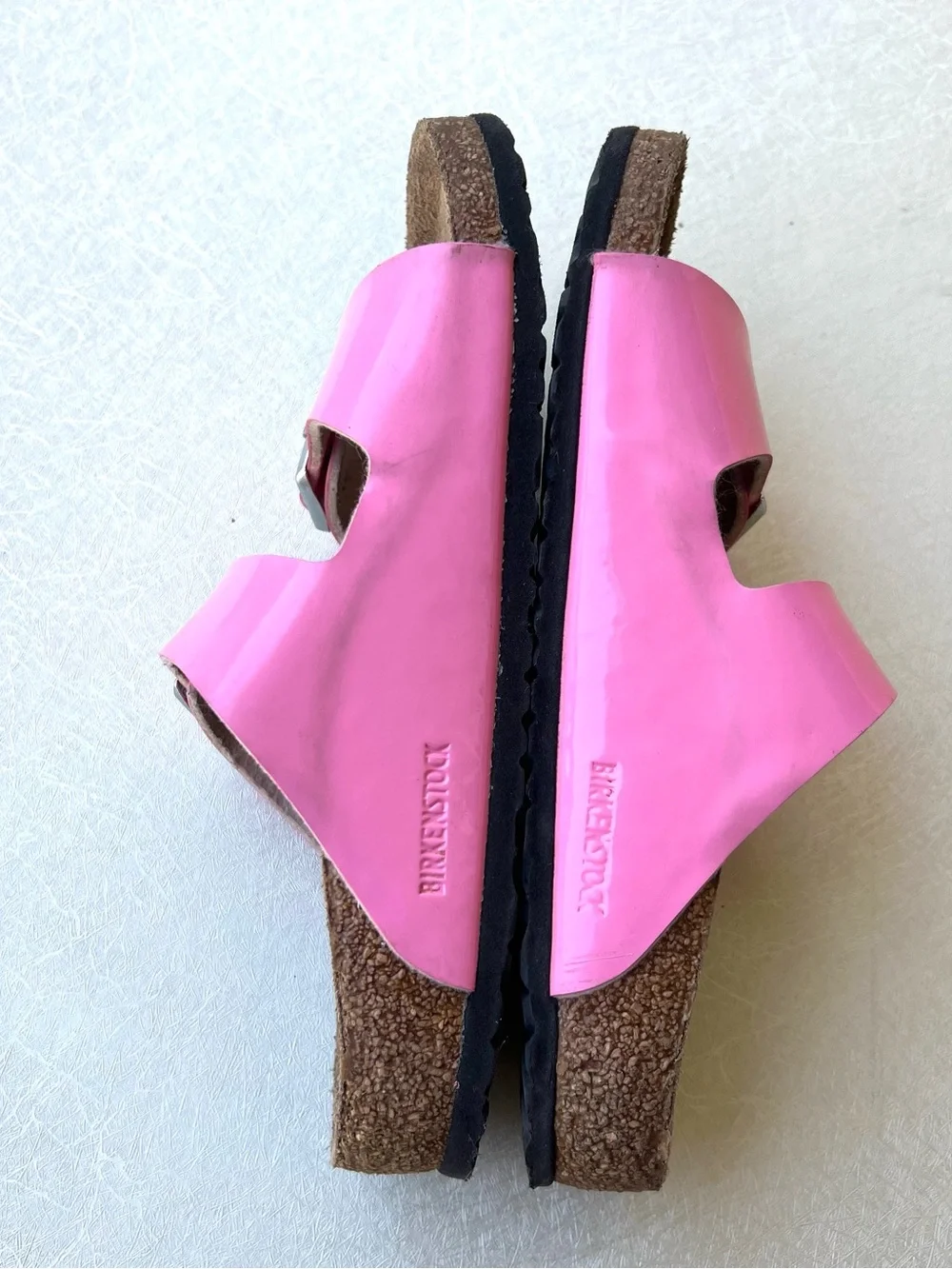 Birkenstock Pink Patent Leather Two-Strap Sandals kids Size 34